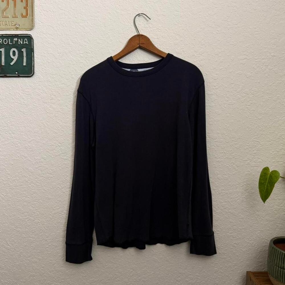 GAP Navy Thermal Long Sleeve Shirt 00s Y2K